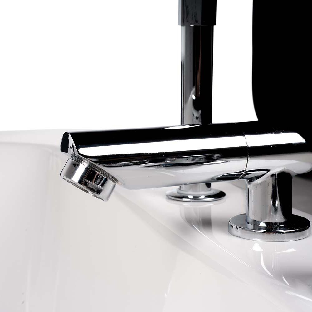 HOME DELUXE Whirlpool-Badewanne Indoor Whirlpool BLUE OCEAN - XL 180 x 120 cm Links, Eckwanne, 2 Personen