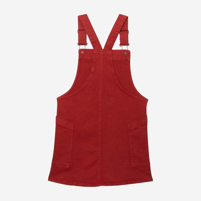 Robe salopette fille jean brique rouge Catimini