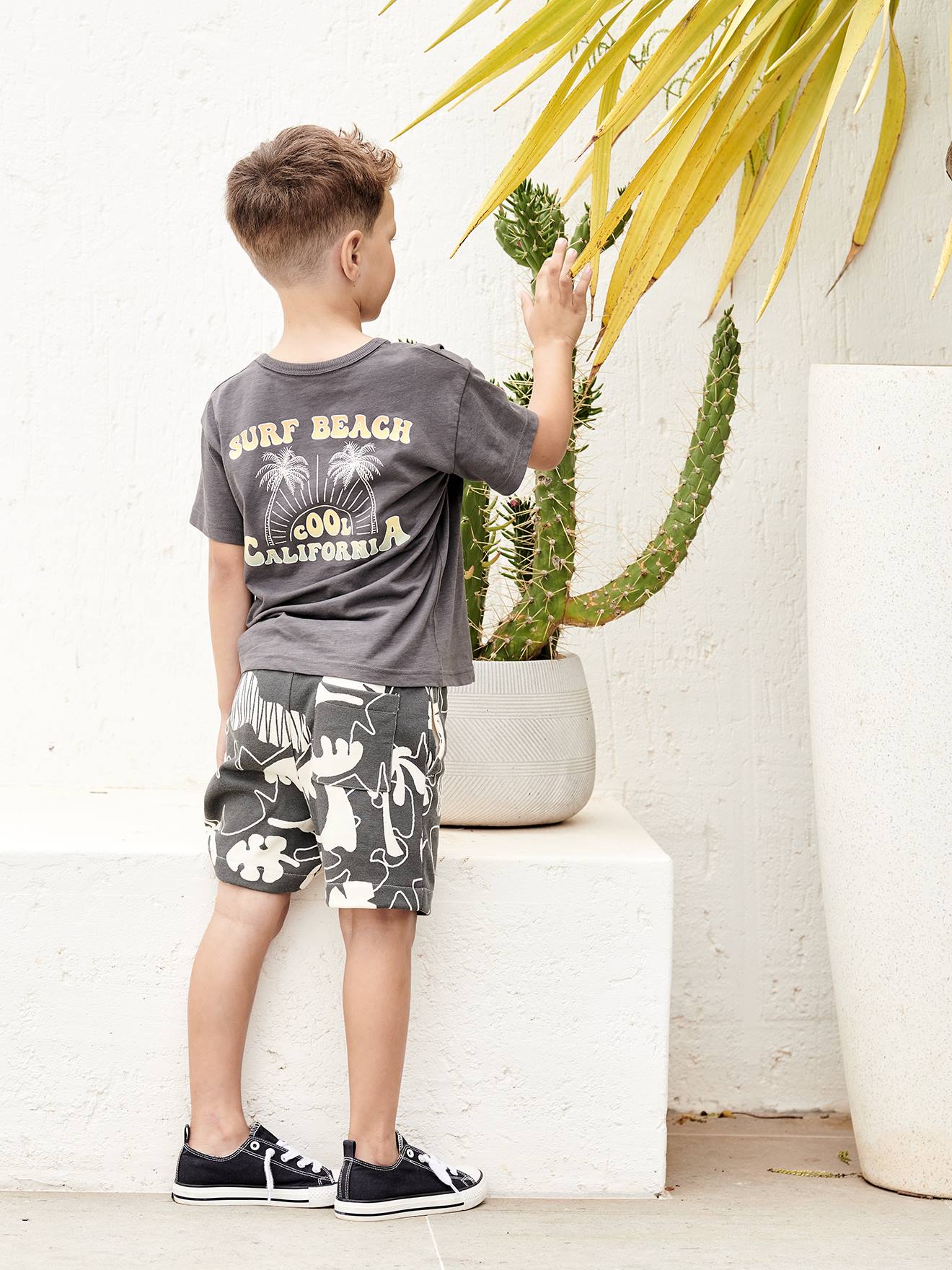 Vertbaudet Jungen T-Shirt, Print hinten - senfgelb