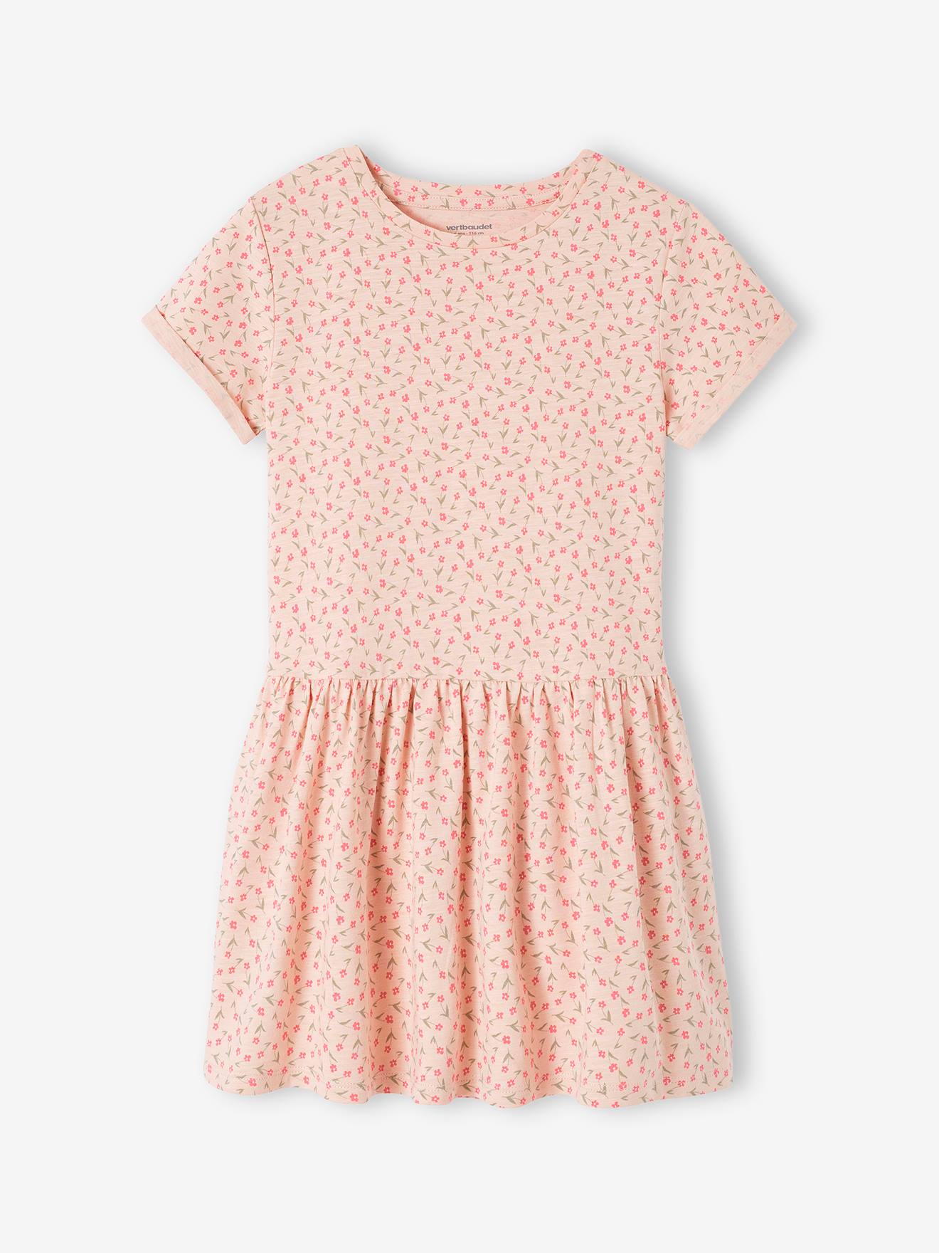 Vertbaudet Mädchen Shirtkleid BASIC Oeko-Tex - hellrosa
