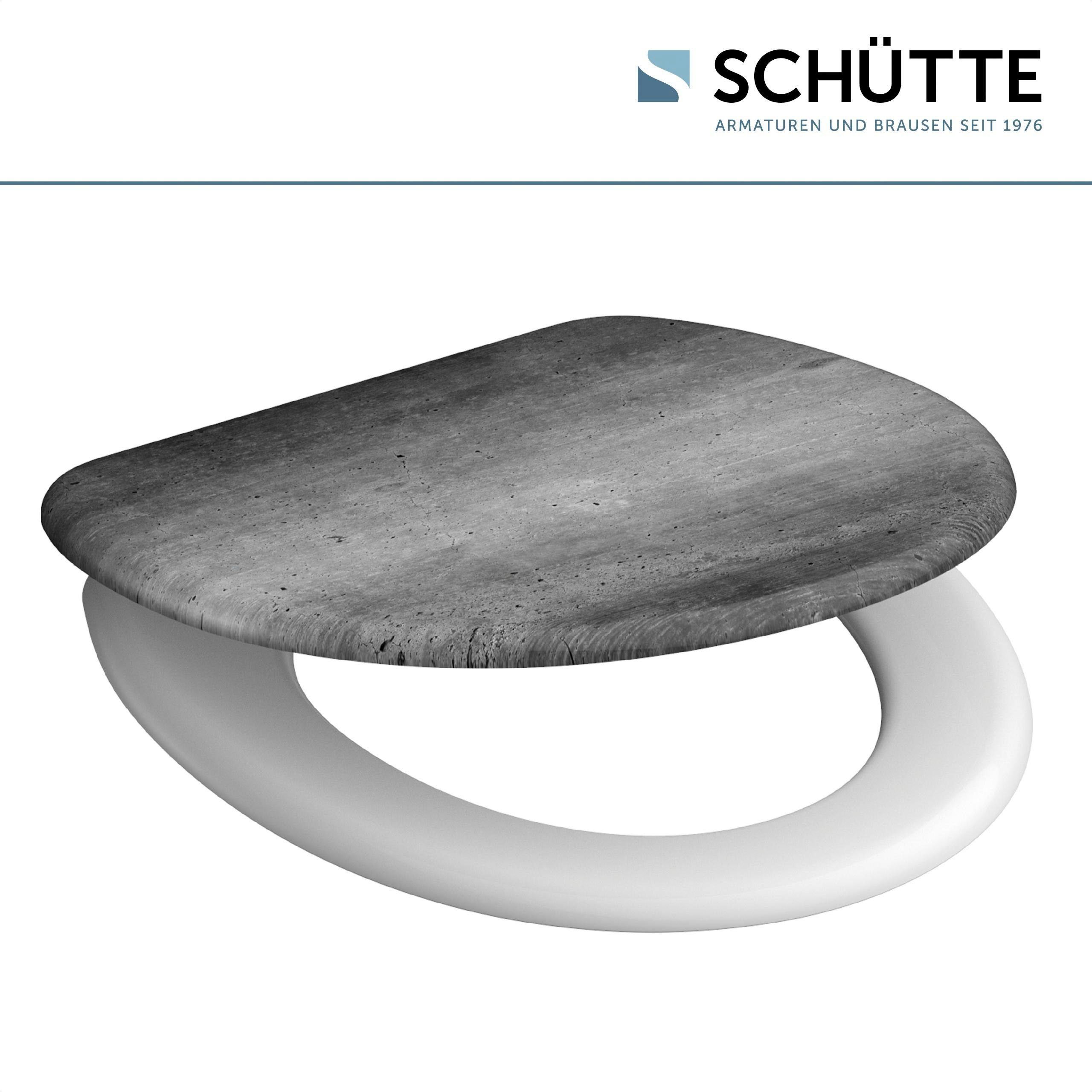 Schütte WC-Sitz Industrial Grey, Duroplast, mit Absenkautomatik