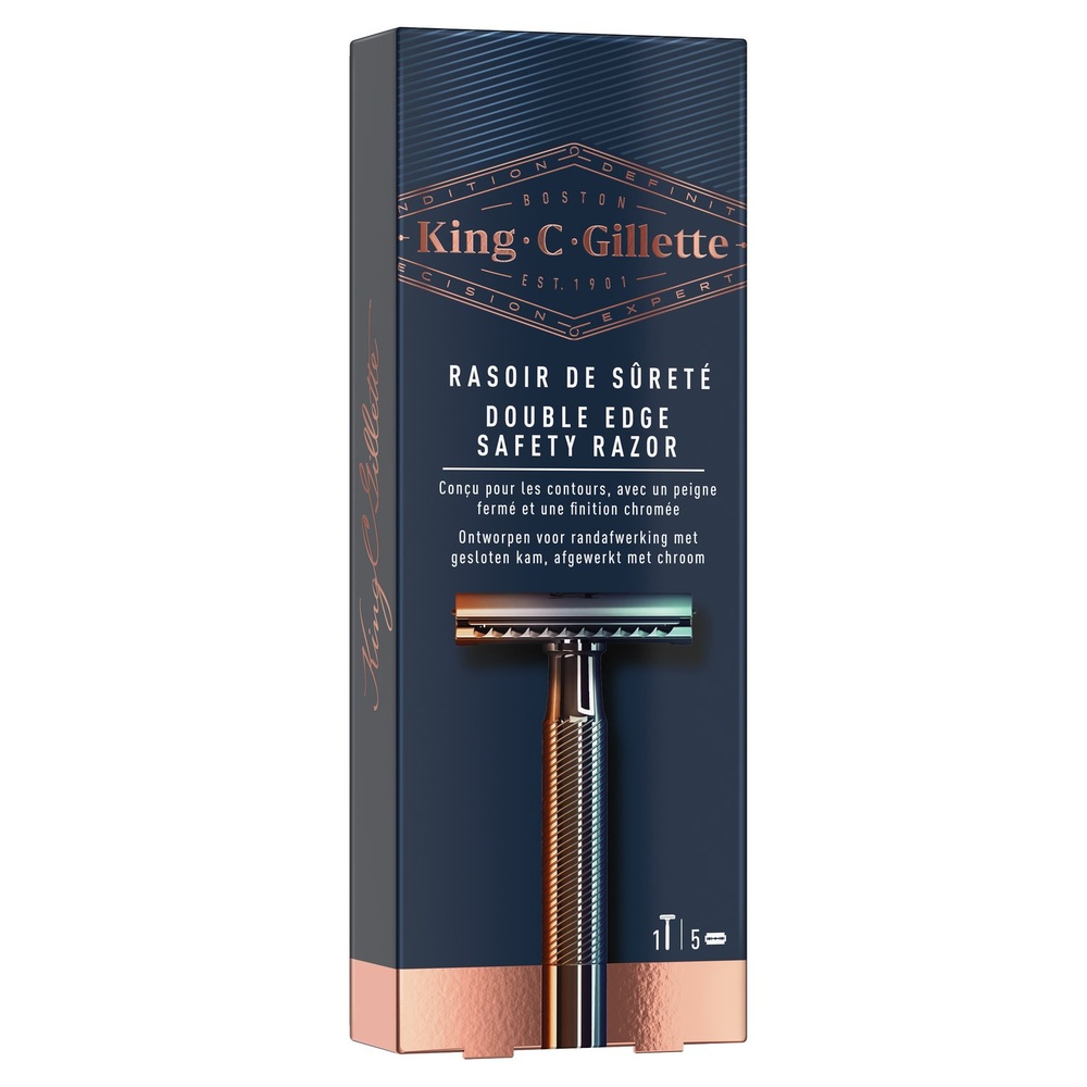 gillette King C. Gillette Rasoir De Sûreté - 5 Lames Rasoirs
