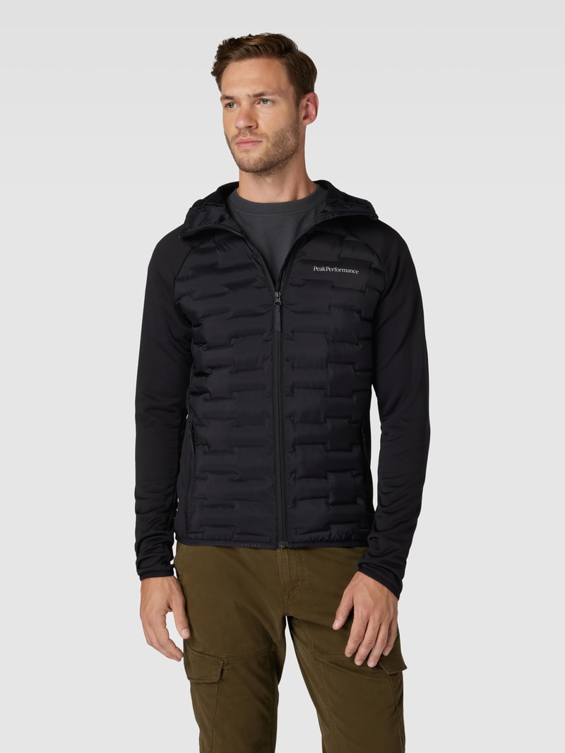 Steppjacke mit Kapuze Modell 'Argon' in schwarz