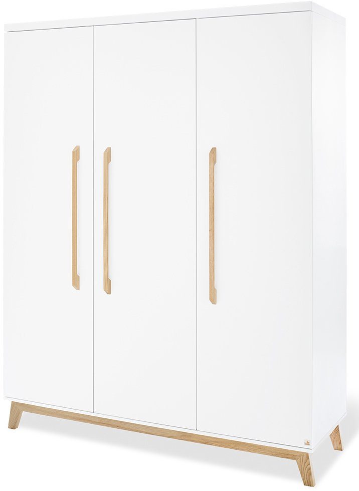 Pinolino® Babyzimmer-Komplettset Hilda & Riva, (Set, 3-St., Hausbett, Wickelkommode, Kleiderschrank), breit groß; mit Hausbett, Wickelkommode & 3-trg. Kleiderschrank