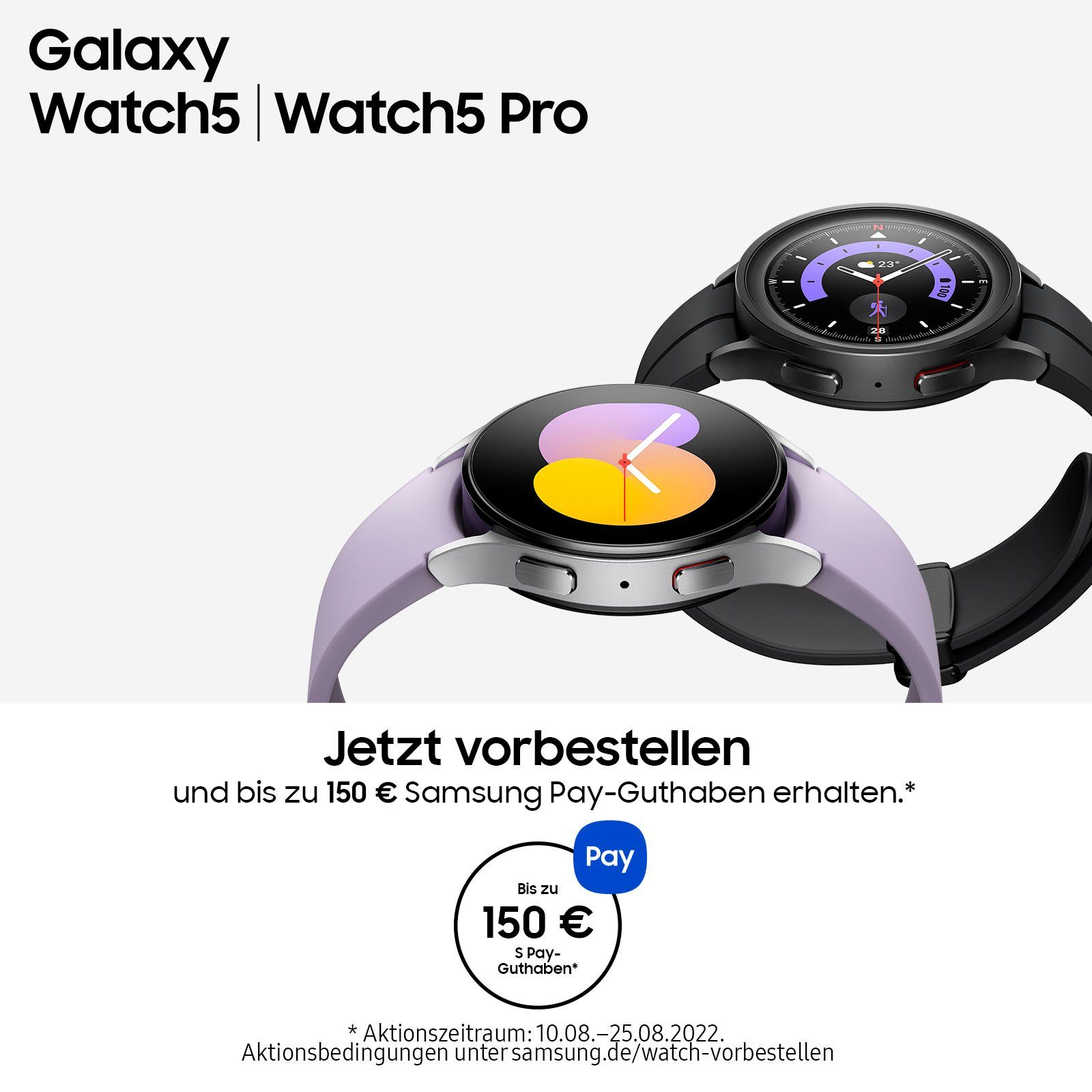 Samsung Galaxy Watch 5 Pro 45mm LTE Smartwatch (3,46 cm/1,4 Zoll, Wear OS by Samsung), Fitness Uhr, Fitness Tracker, Gesundheitsfunktionen