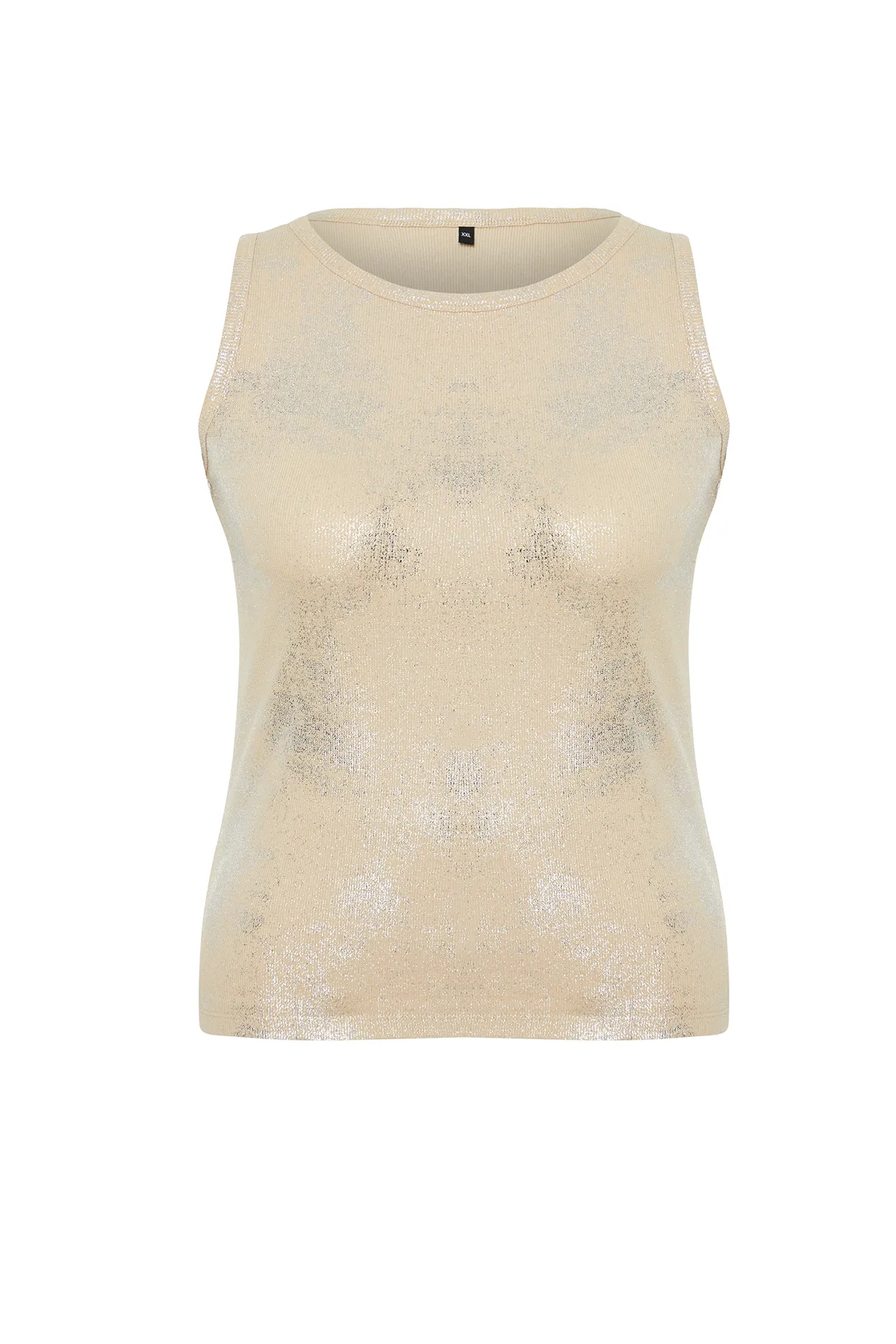 Trendyol Curve  Gestricktes Tanktop mit Nerzfoliendruck TBBSS24CV00000
