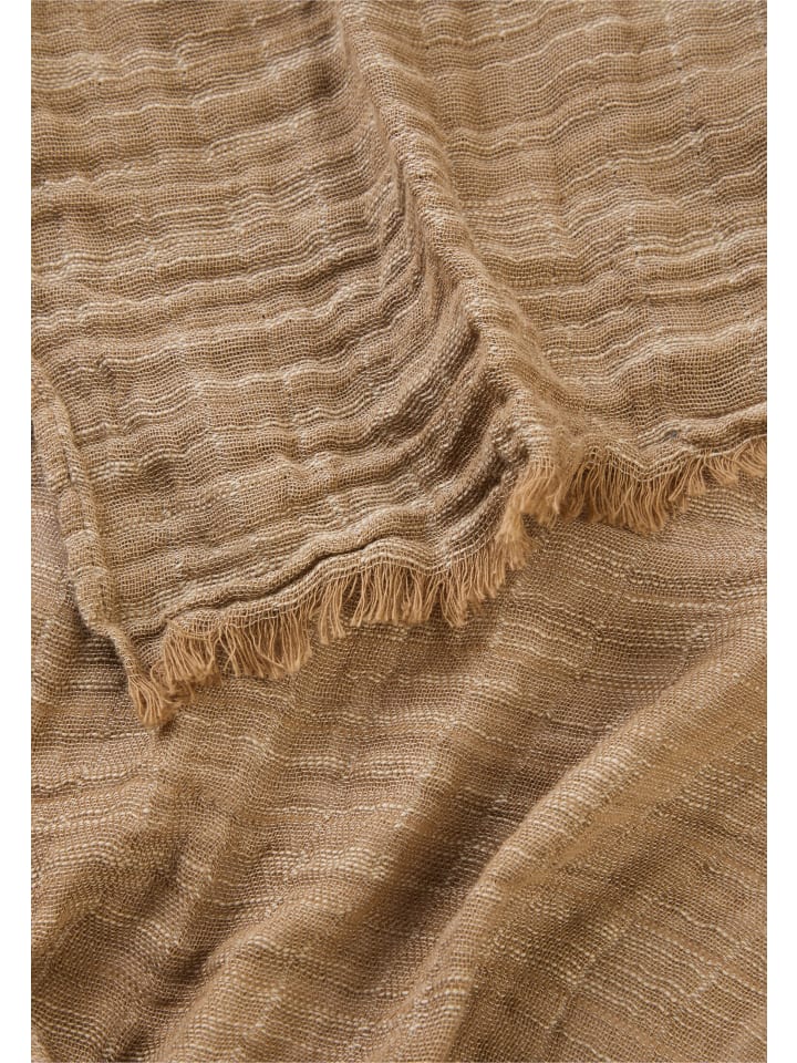 Camel Active Schal aus reiner Baumwolle in Beige günstig kaufen onesize
