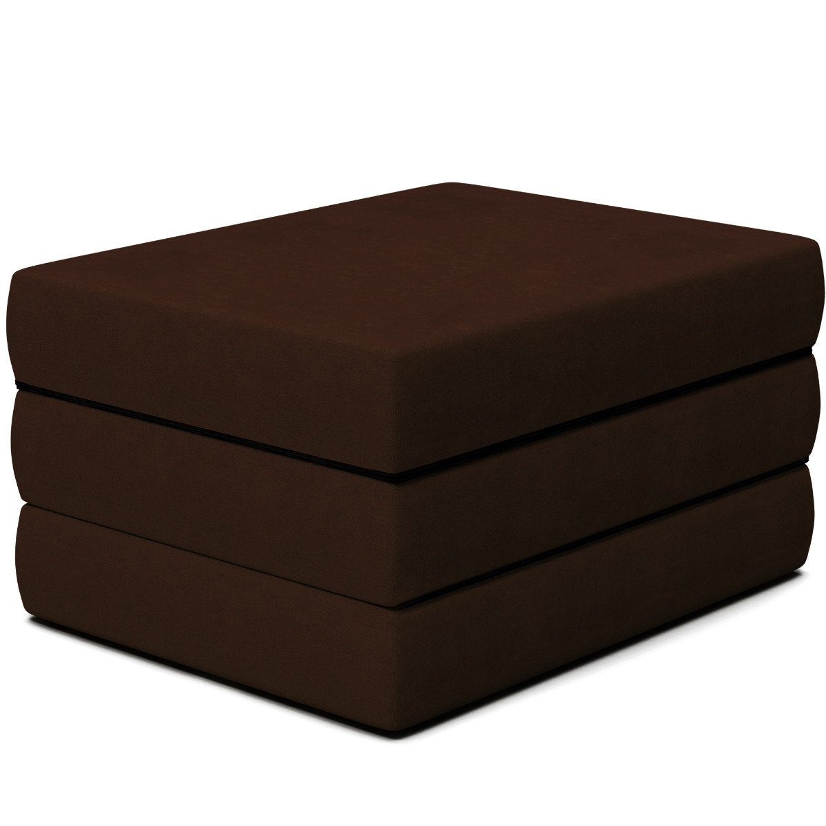 Klappmatratze Klappmatratze Studio 195x80x15 cm mit Tasche Braun, Stillerbursch, 15 cm hoch, (Gästebett), Härtegrad 3, hochwertiger Bezug, sorgfältige Verarbeitung