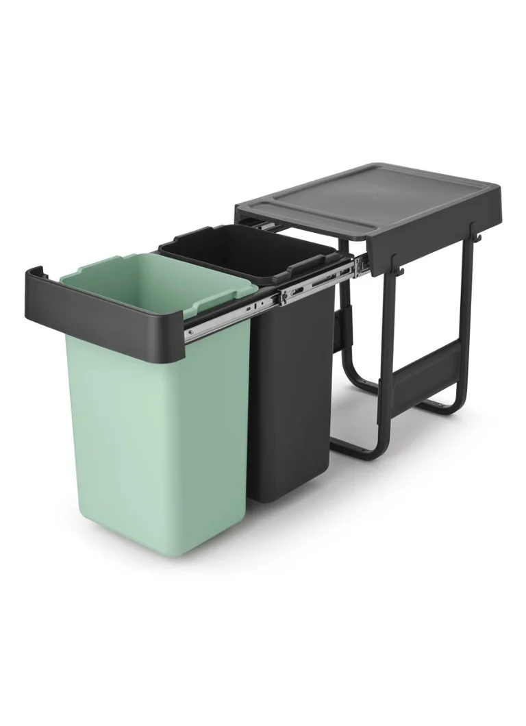 Brabantia Sort & Go 2 x 15 litrów zintegrowany kosz na śmieci