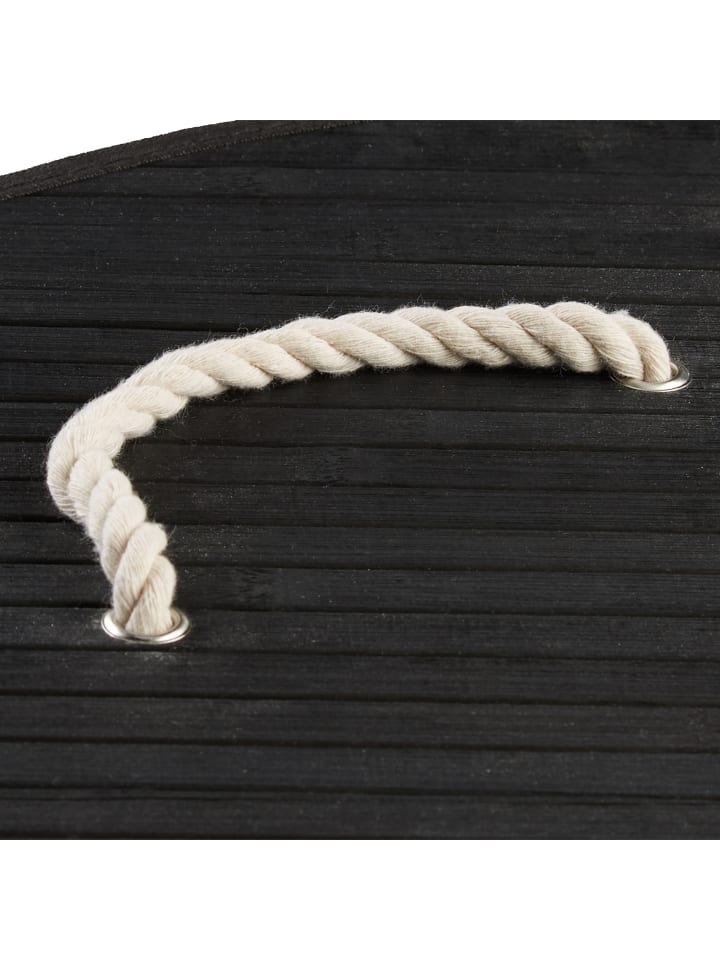 relaxdays 2 x Eckwäschekorb in Schwarz - (B)49,5 x (H)65 x (T)37 cm günstig kaufen onesize