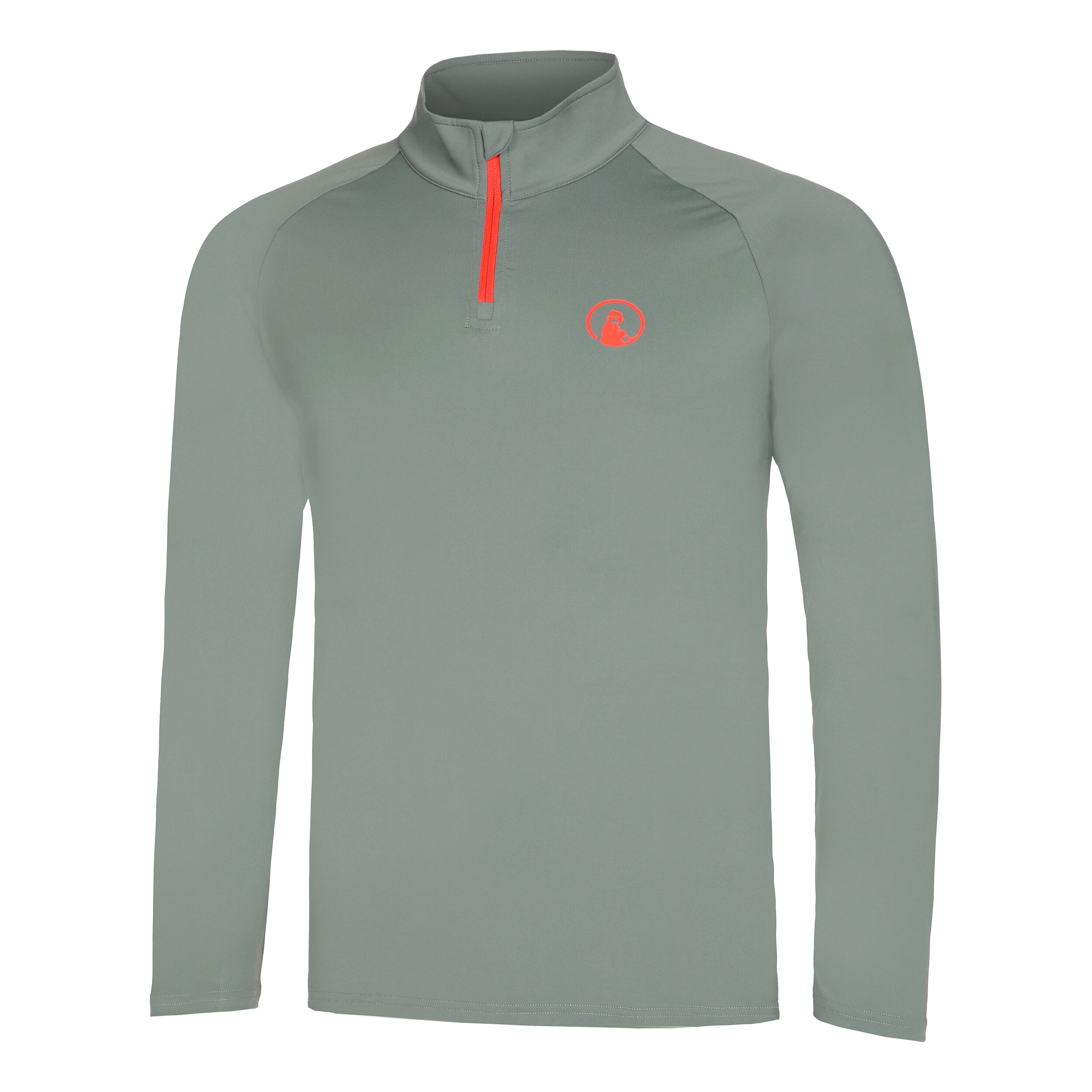 Big Serve1/4 Zip Longsleeve Herren - Salbei, Rot