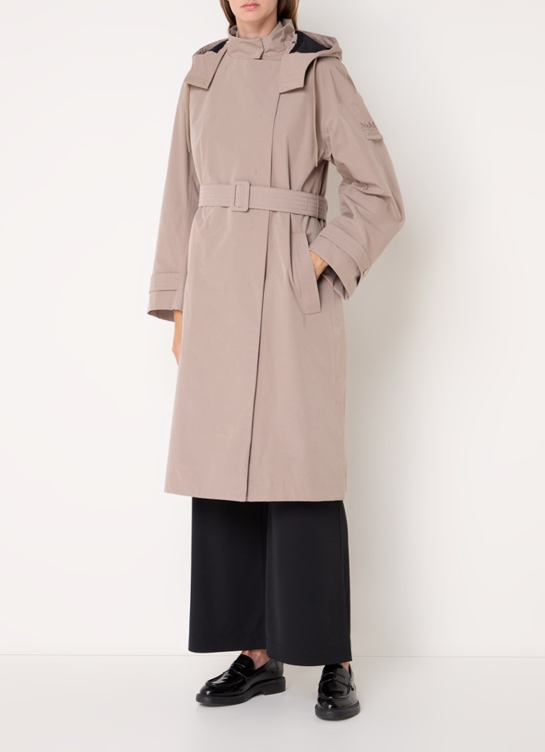 MaxMara Carter parka levehető kapucnival és övvel