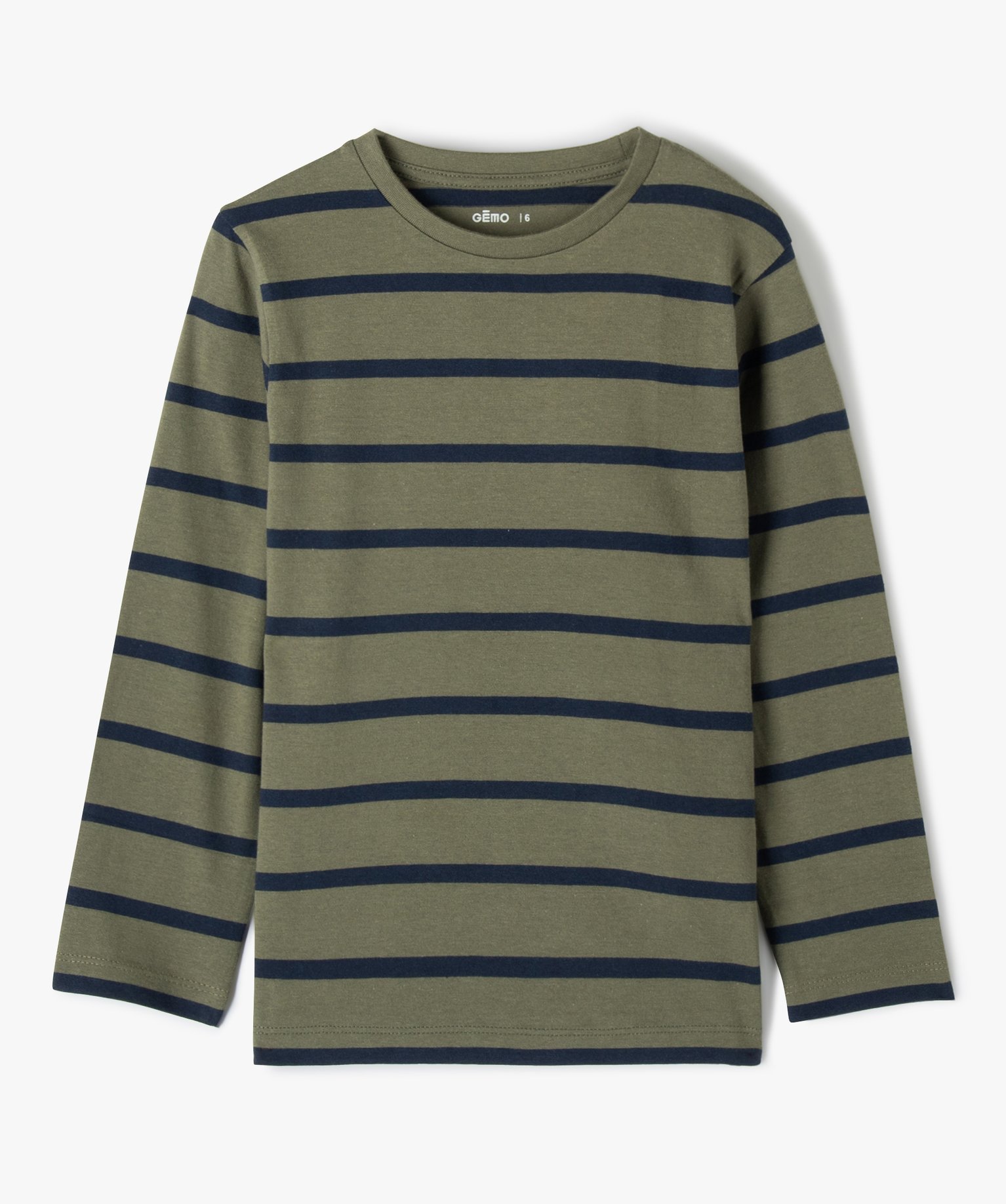 Tee-shirt Garçon rayé à manches longues raye | GEMO