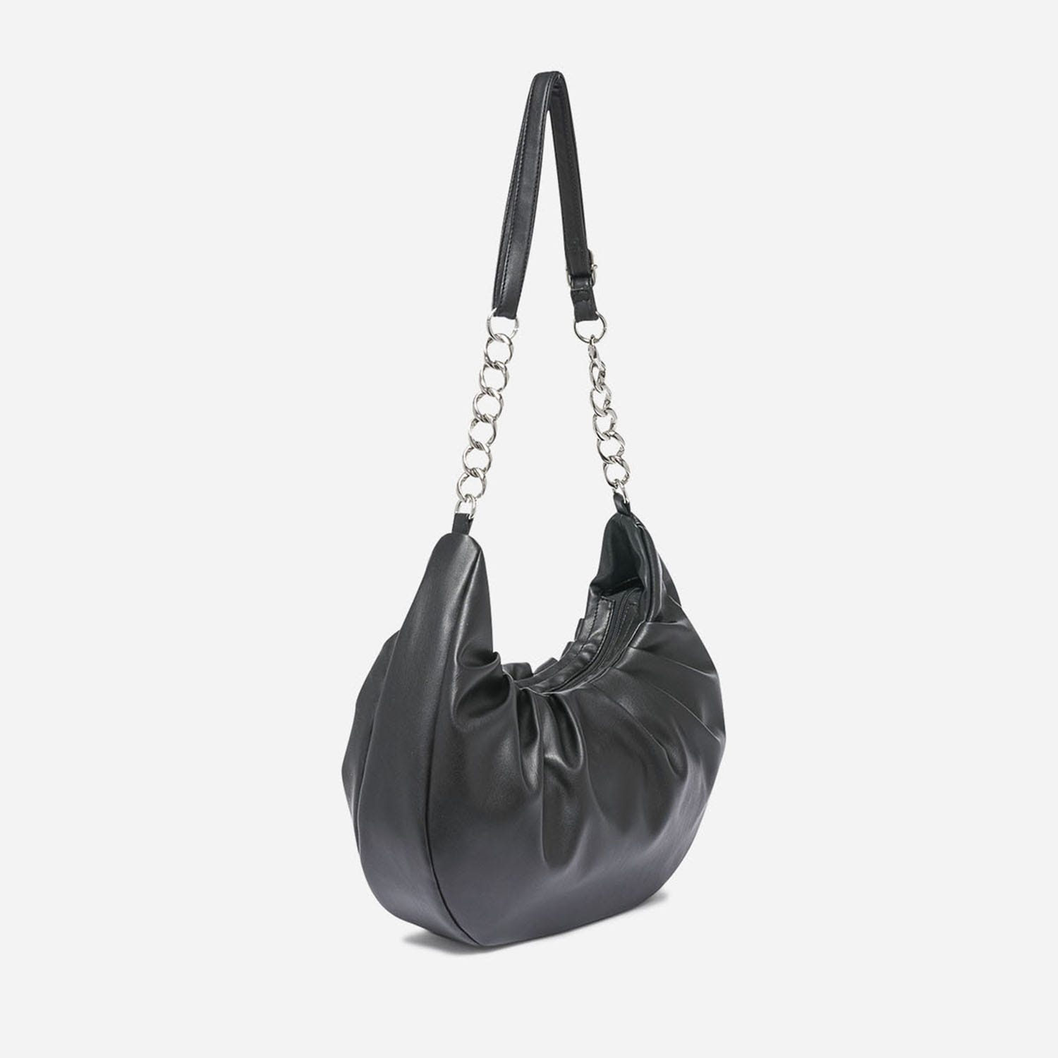 Sac à main TEXTO noir à bandoulière maxi chaîne