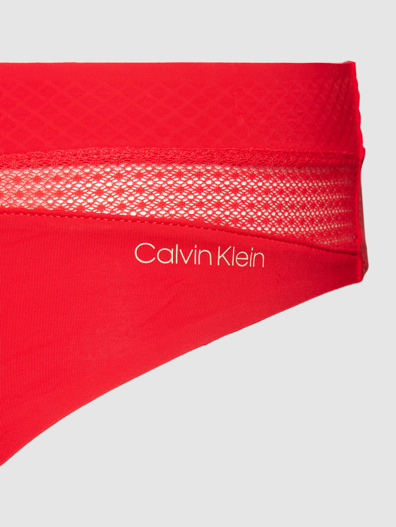 Bikini-Hose mit Label-Print Modell 'Infinite Flex' in rot