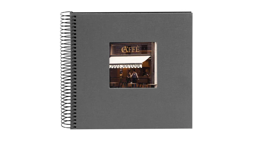 goldbuch Spiralalbum Bella Vista grau 20x20 cm mit 40 schwarze Seiten