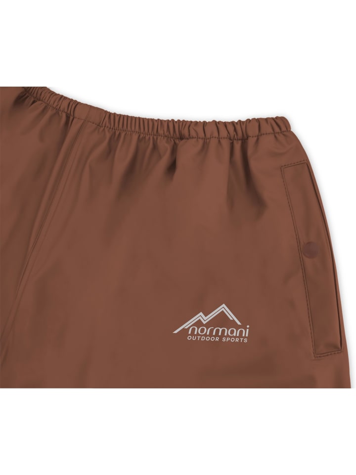 Normani Outdoor Sports Kinder Regenhose York in Braun günstig kaufen