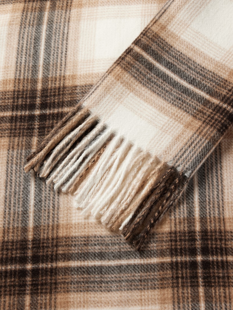 Schal mit Tartan-Karo Modell 'Afadi' in camel