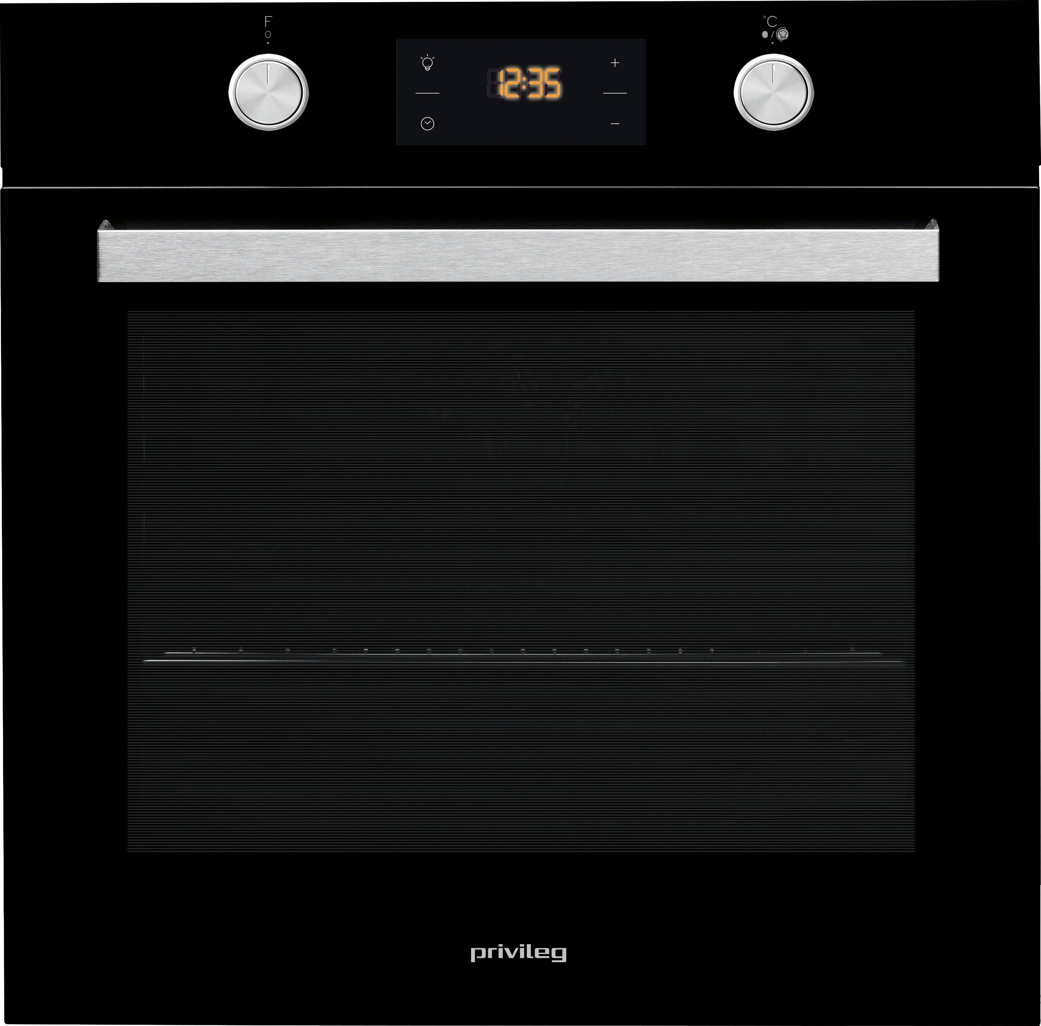 Privileg Backofen-Set BAKO Turn&Cook 450 BLACK, mit Teilauszug, Pyrolyse-Selbstreinigung