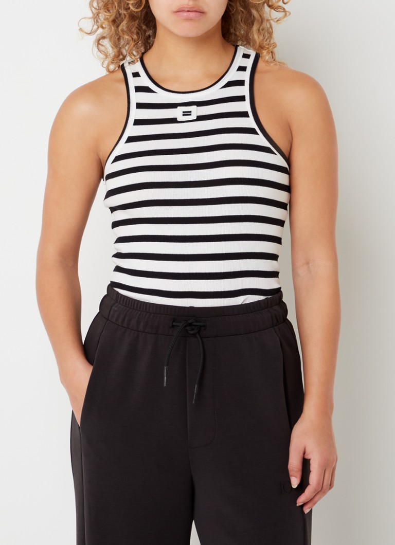 10DAYS  Tanktop met ribstructuur en streepprint