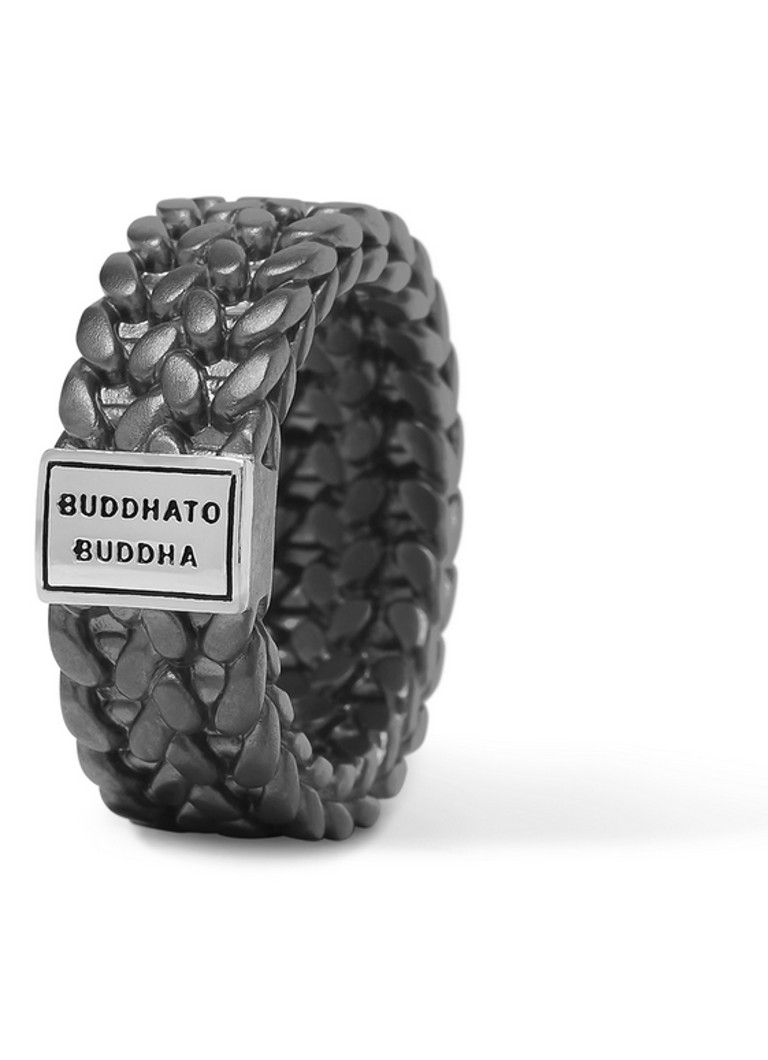 Buddha to Buddha  Julius Ring Black Rhodium ring van zilver