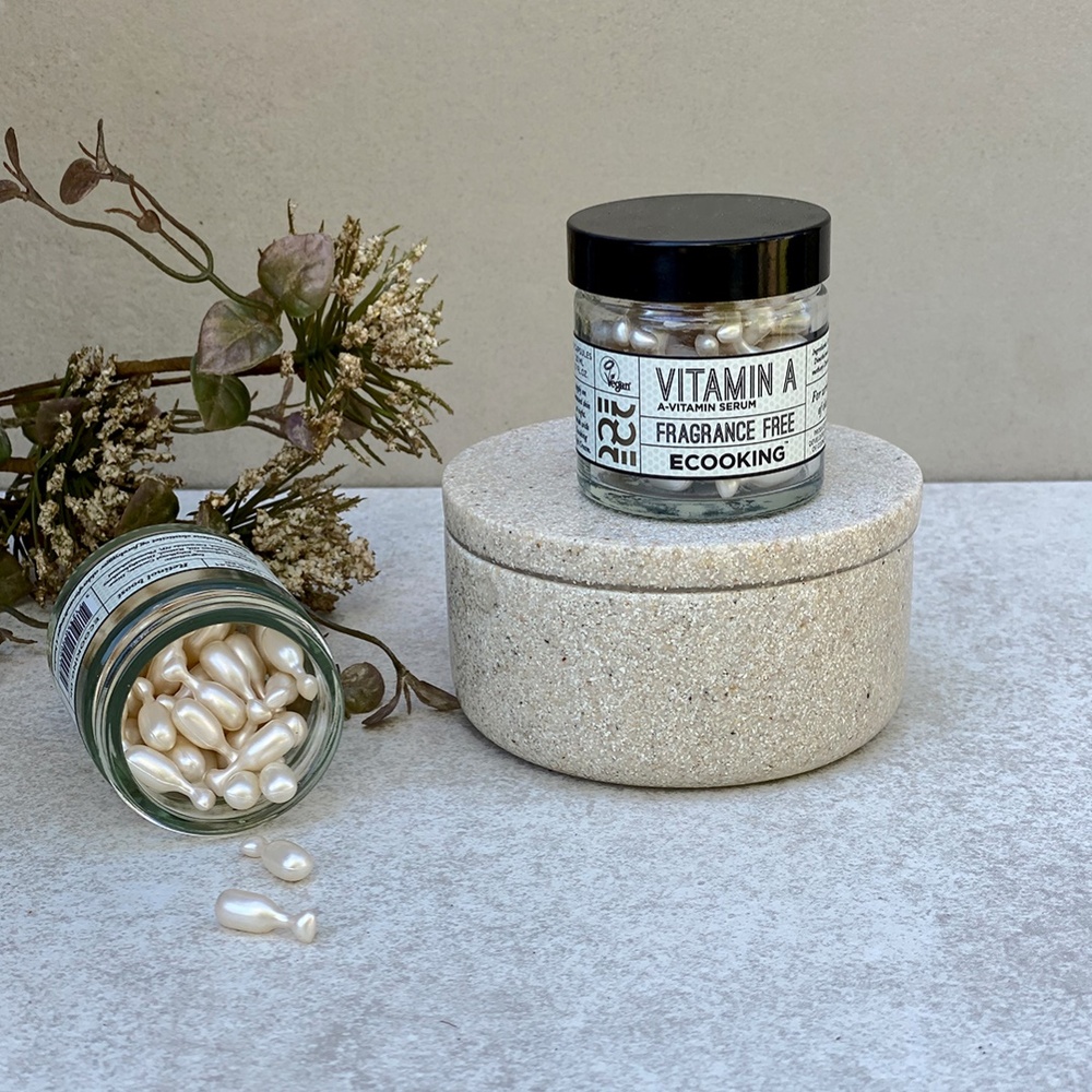 ecooking Vitamin A Serum in capsules Sérum pour le visage en capsules, à base de Vitamine A. Sans Parfum.