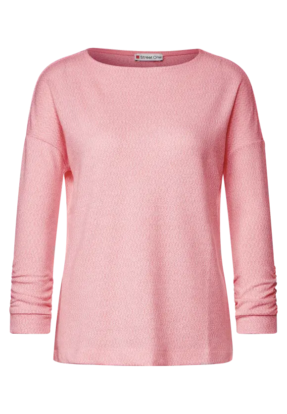 Street One Melangeshirt mit Raffung