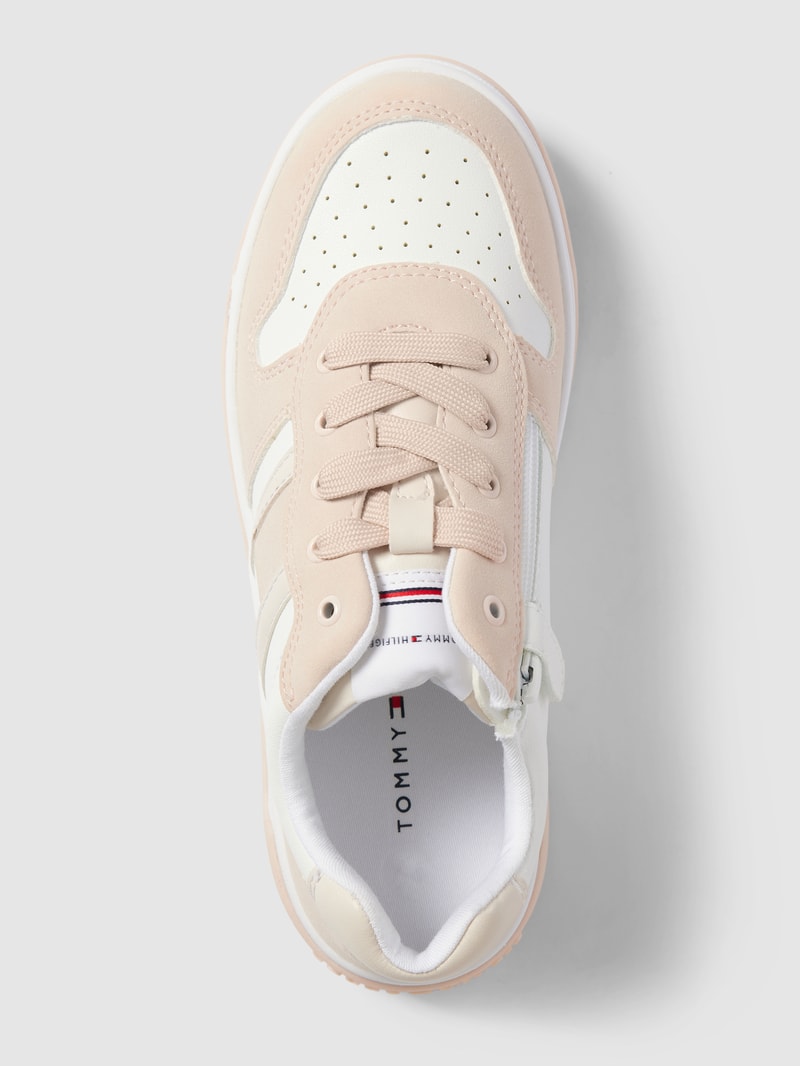 Sneaker mit Label-Detail Modell 'PAULENE' in rosa