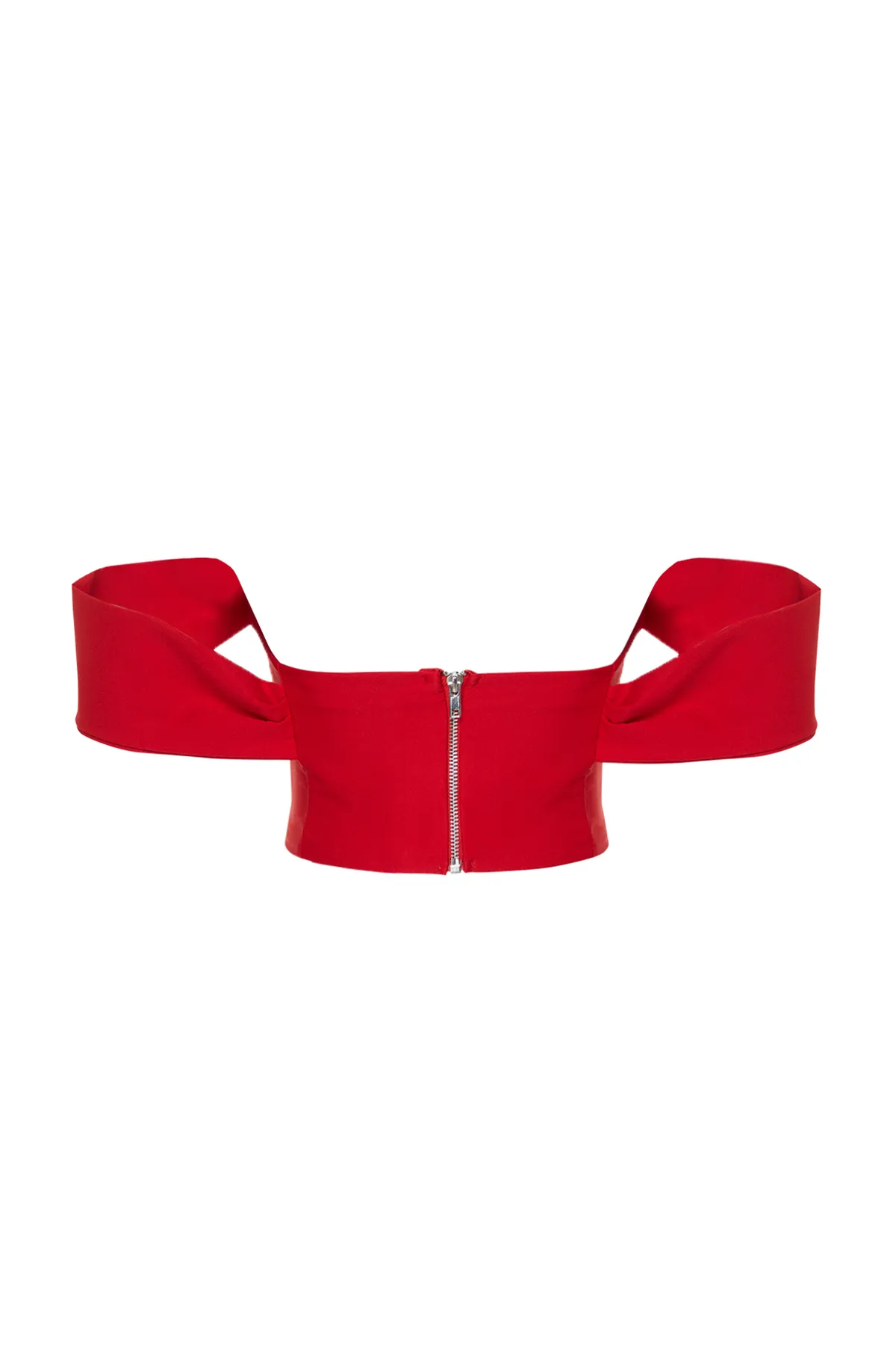 Trendyol Collection  Rotes gewebtes Bustier mit Carmenkragen