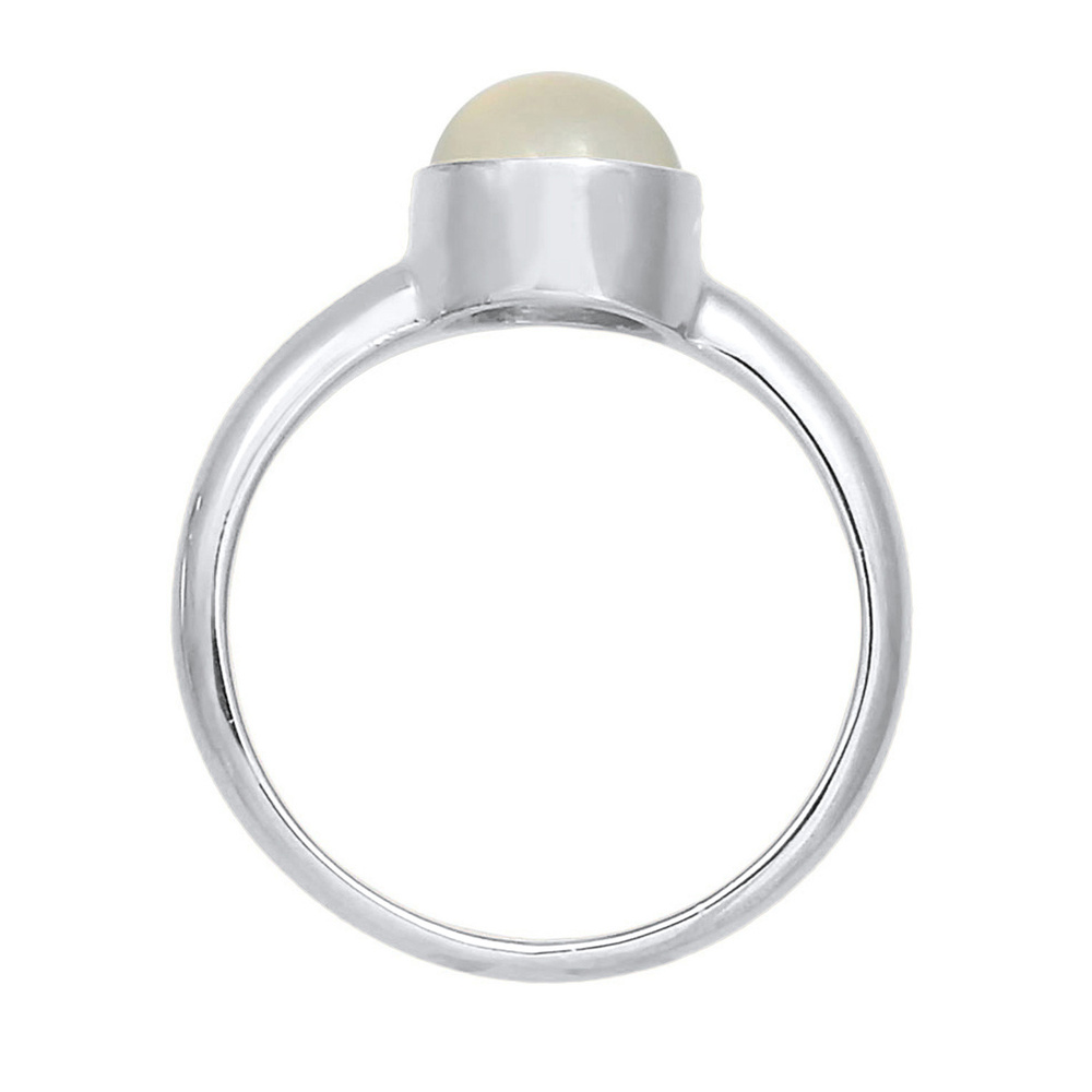 Elli Elli Bague Femmes Solitaire avec Pierre de Lune en Argent Sterling 925 Bague