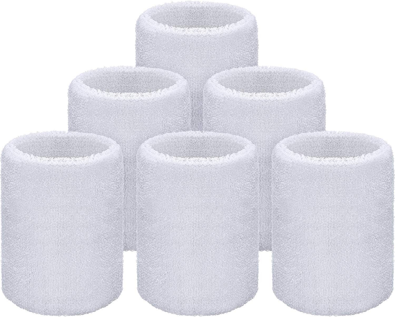 Fokelyi Schweißband 6 Packung Sport Wristbands Absorbierende Schweißbänder