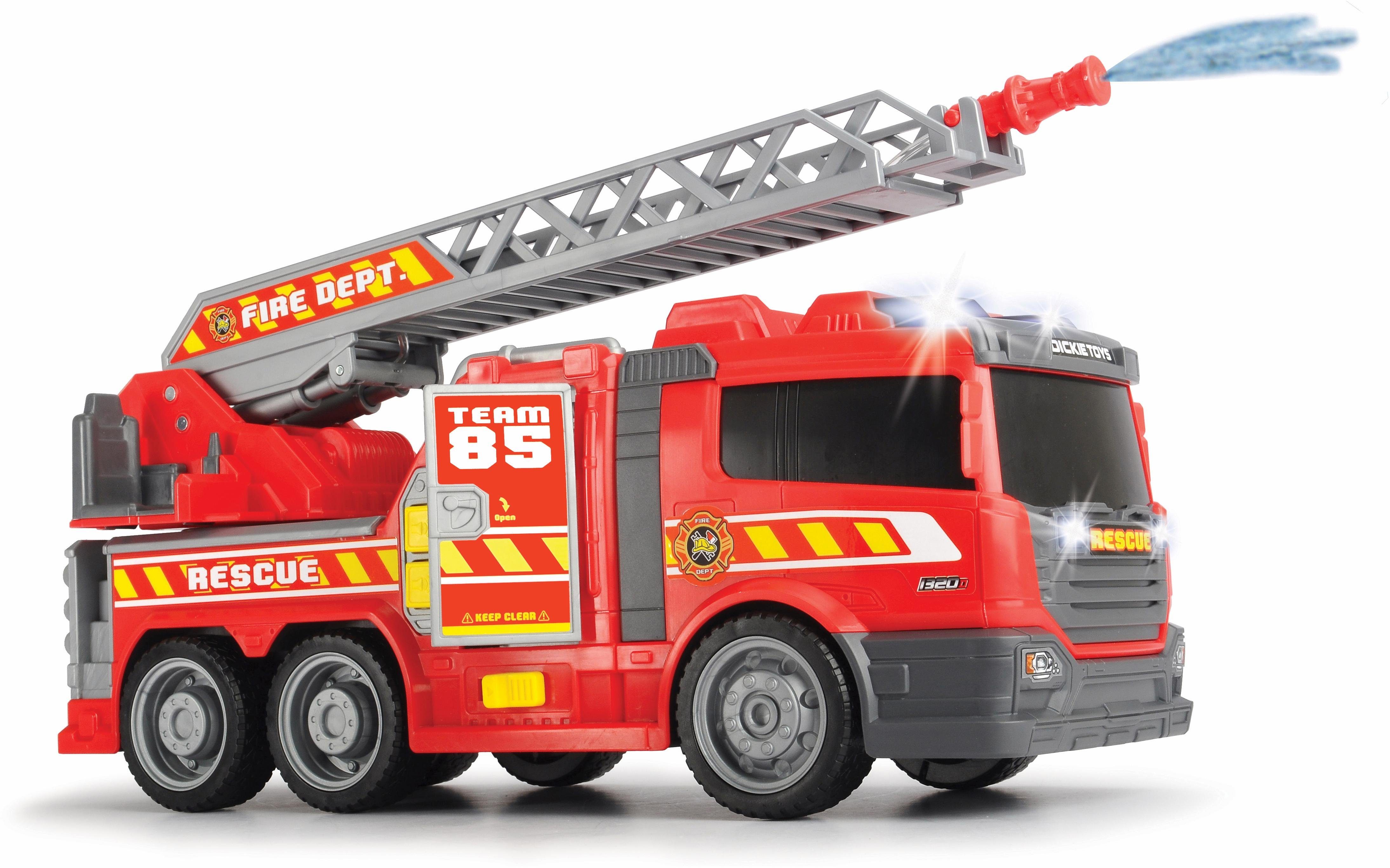 Dickie Toys Spielzeug-Feuerwehr Fire Fighter - Feuerwehrauto, mit Wasserspritze