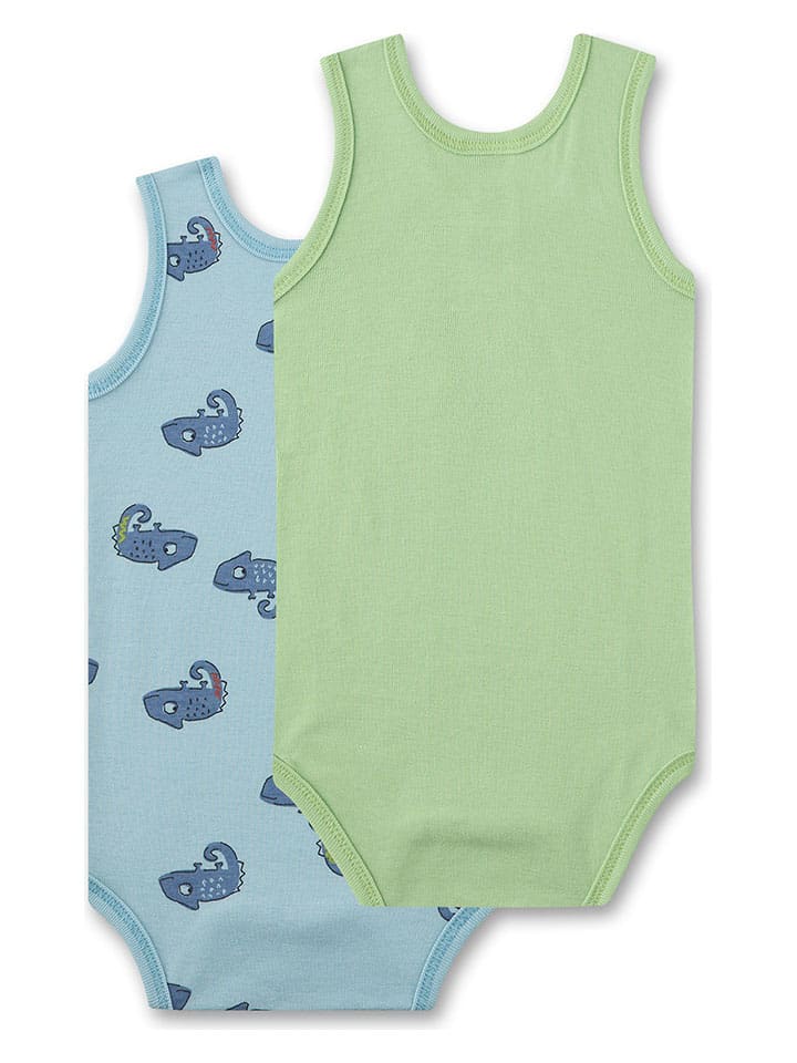 Sanetta 2er-Set: Bodys in Grün/ Hellblau günstig kaufen