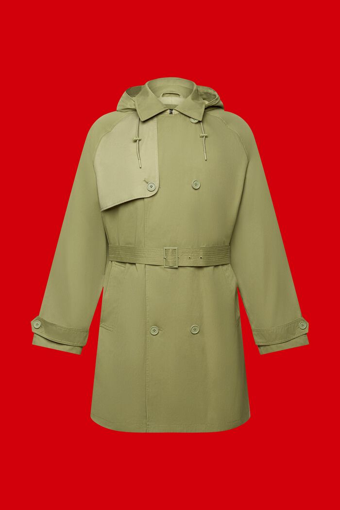 Kurzer Trenchcoat mit Kapuze