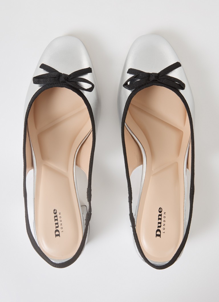 Pantofi eleganți din piele cu toc și fundă de la Dune London.