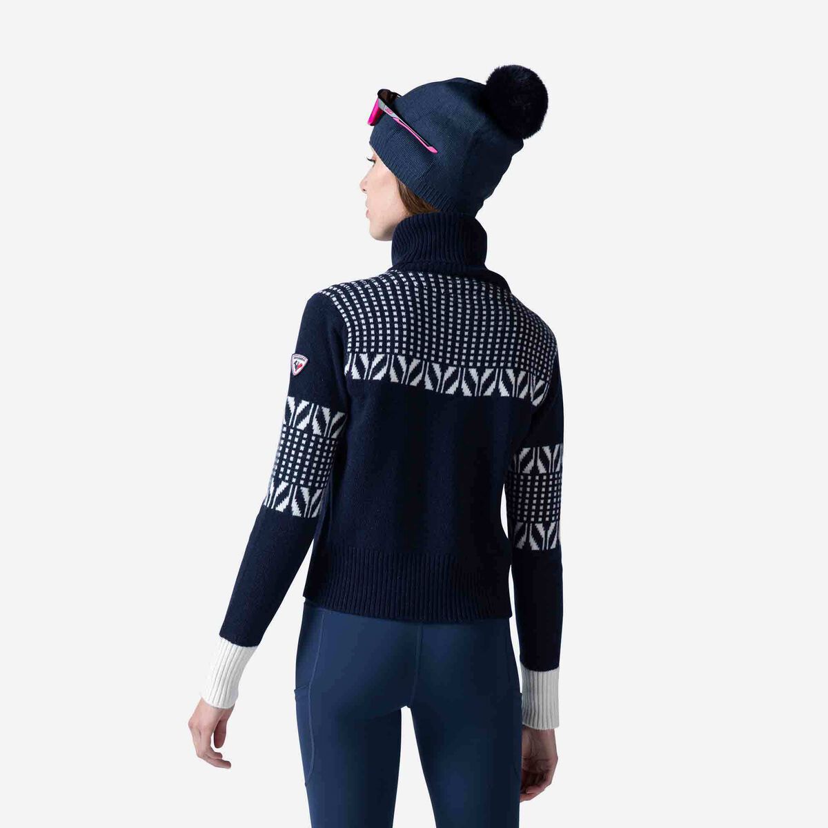 Vintage Damenstrickpullover mit Rollkragen