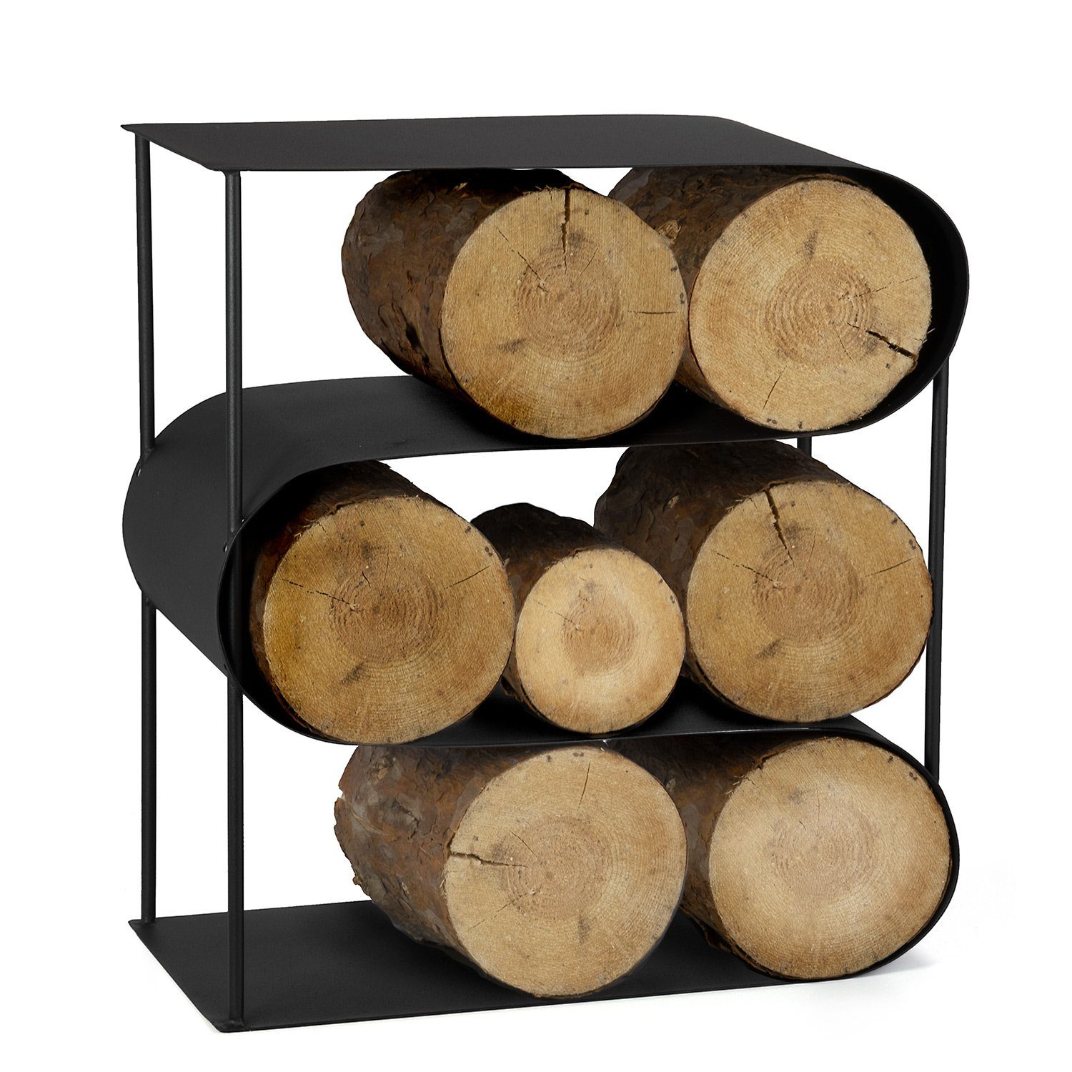 Moritz Kaminholzregal Doppelte S Form, Holzlager Brennholzregal Stapelhilfe Kaminholzständer