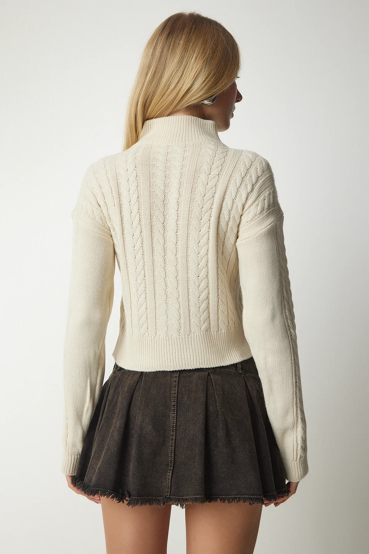 Happiness İstanbul  Strickjacke - Beige - Regular Fit