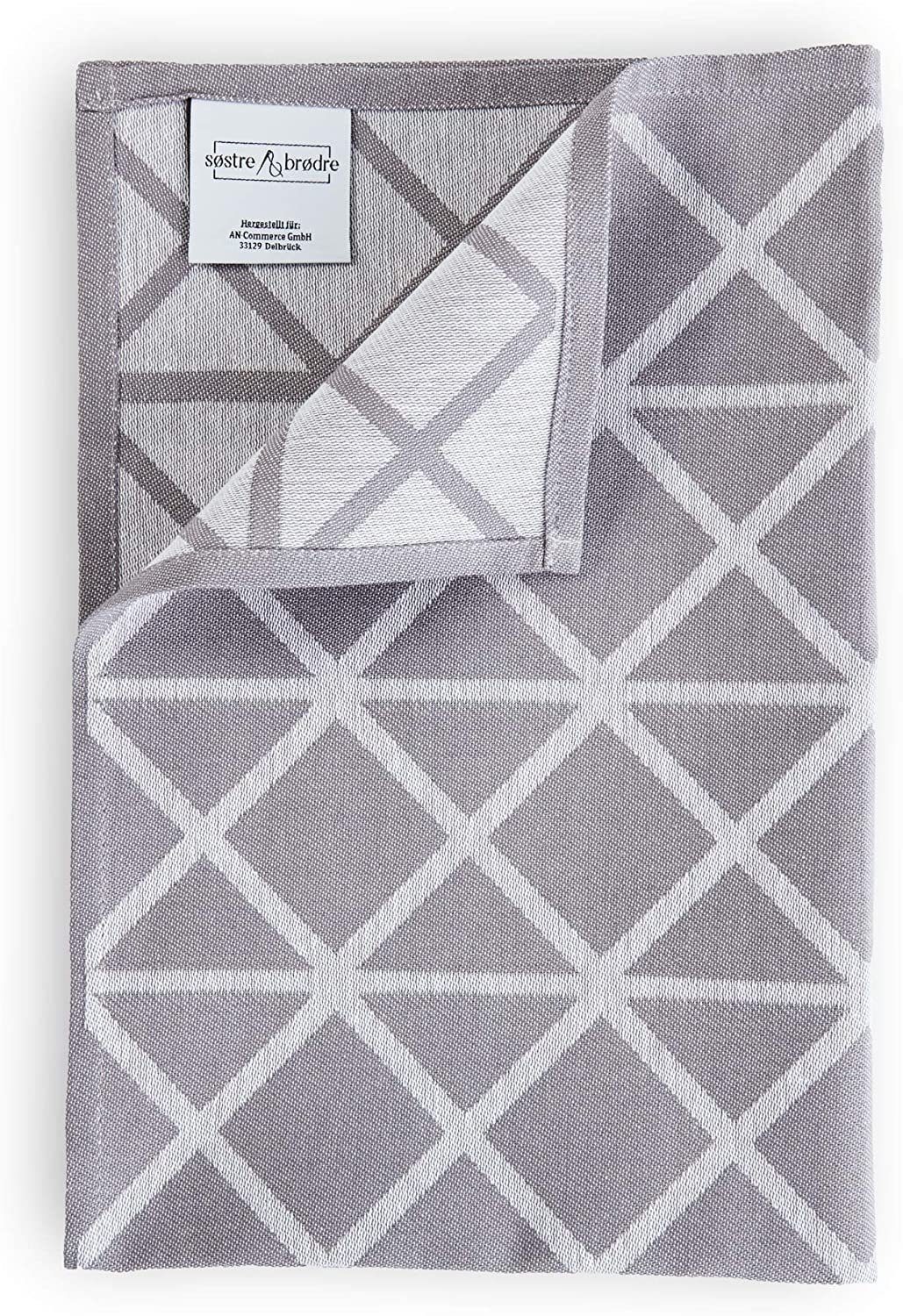søstre & brødre Geschirrtuch 2er Set Geschirrtücher Küchentücher im modernen Elements-Design, MADE IN EUROPE, 100% Baumwolle - Jacquard, 50 x 70 cm, (2)