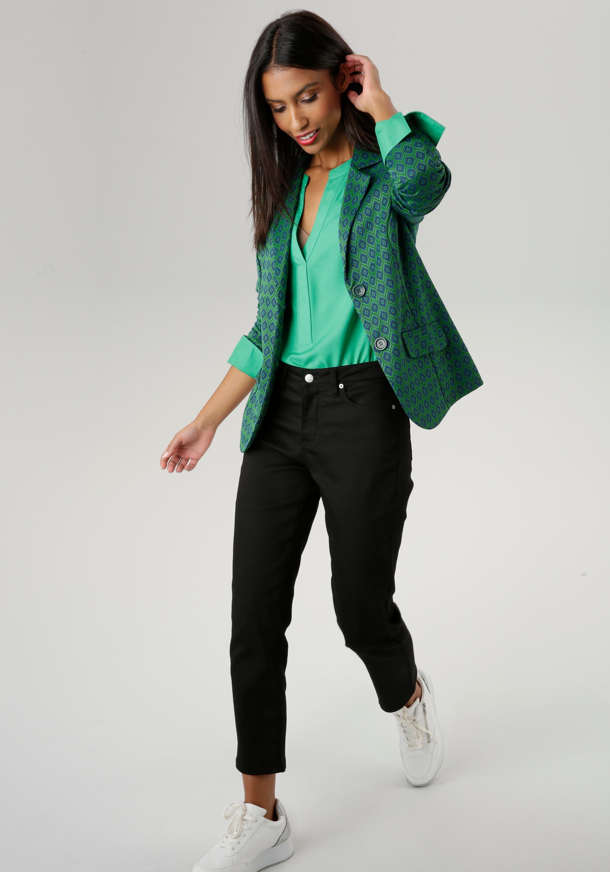 Aniston SELECTED Kurzblazer mit Sechsecken in kräftigen Farben - NEUE KOLLEKTION