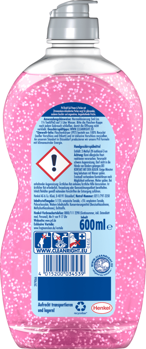 Spülmittel Power & Perlen Granatapfel & Orange, 600 ml
