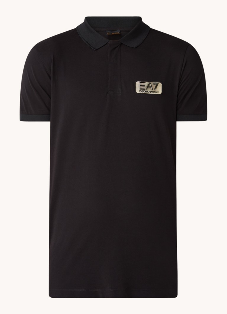 Tricou polo clasic Emporio Armani cu logo