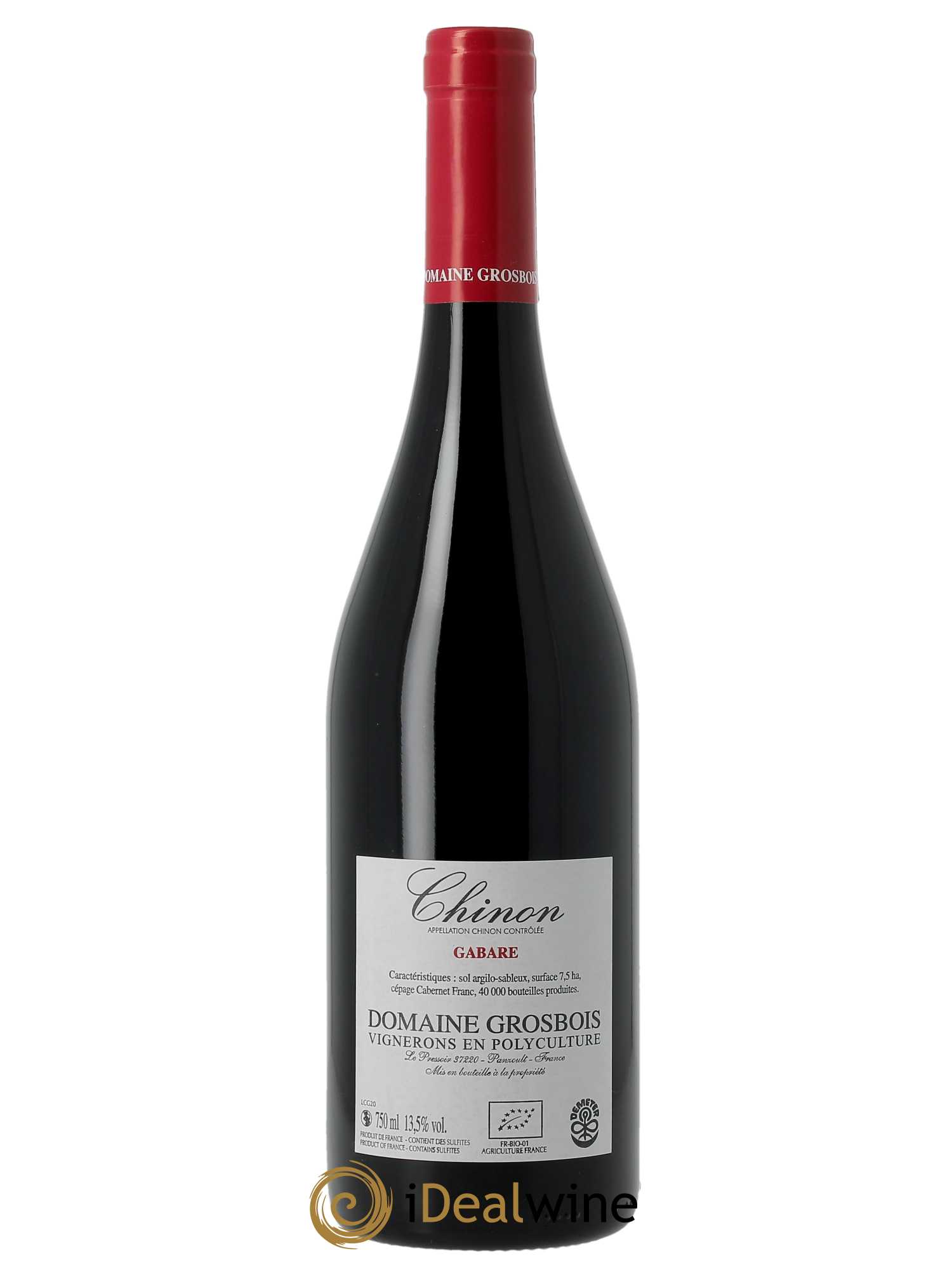 Chinon Gabare Domaine Grosbois  2020 - Lot de 1 Bouteille