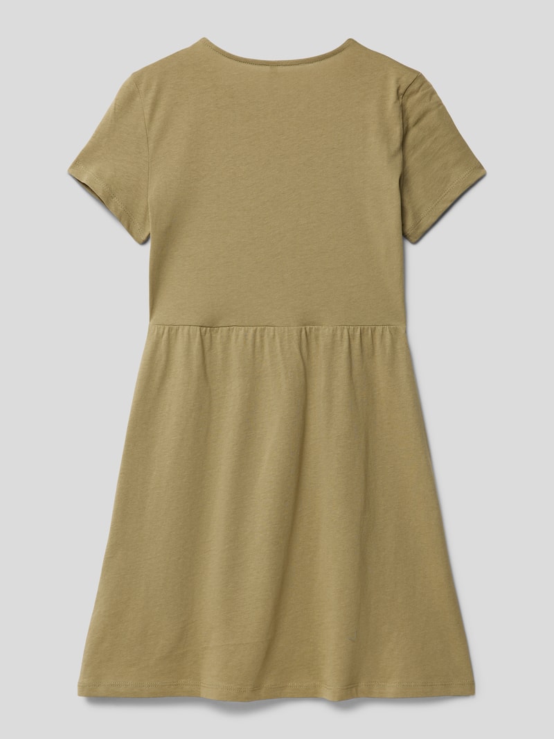 Kleid mit Rundhalsausschnitt Modell 'STELLA' in olivgrün