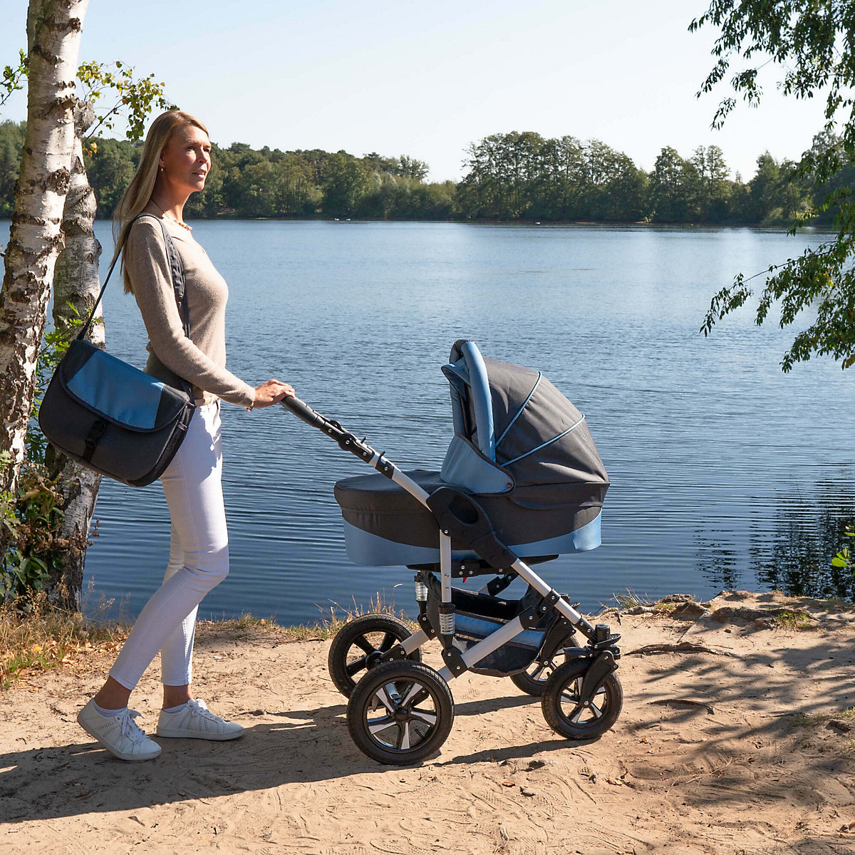 Hamburg | 3 in 1 Kombi Kinderwagen Komplettset | Luftreifen Kombikinderwagen