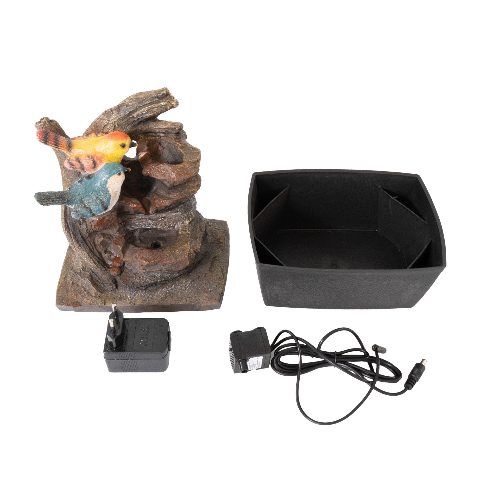NATIV Zimmerbrunnen Motiv-Tischbrunnen mit Pumpe und Beleuchtung, LED-Beleuchtung