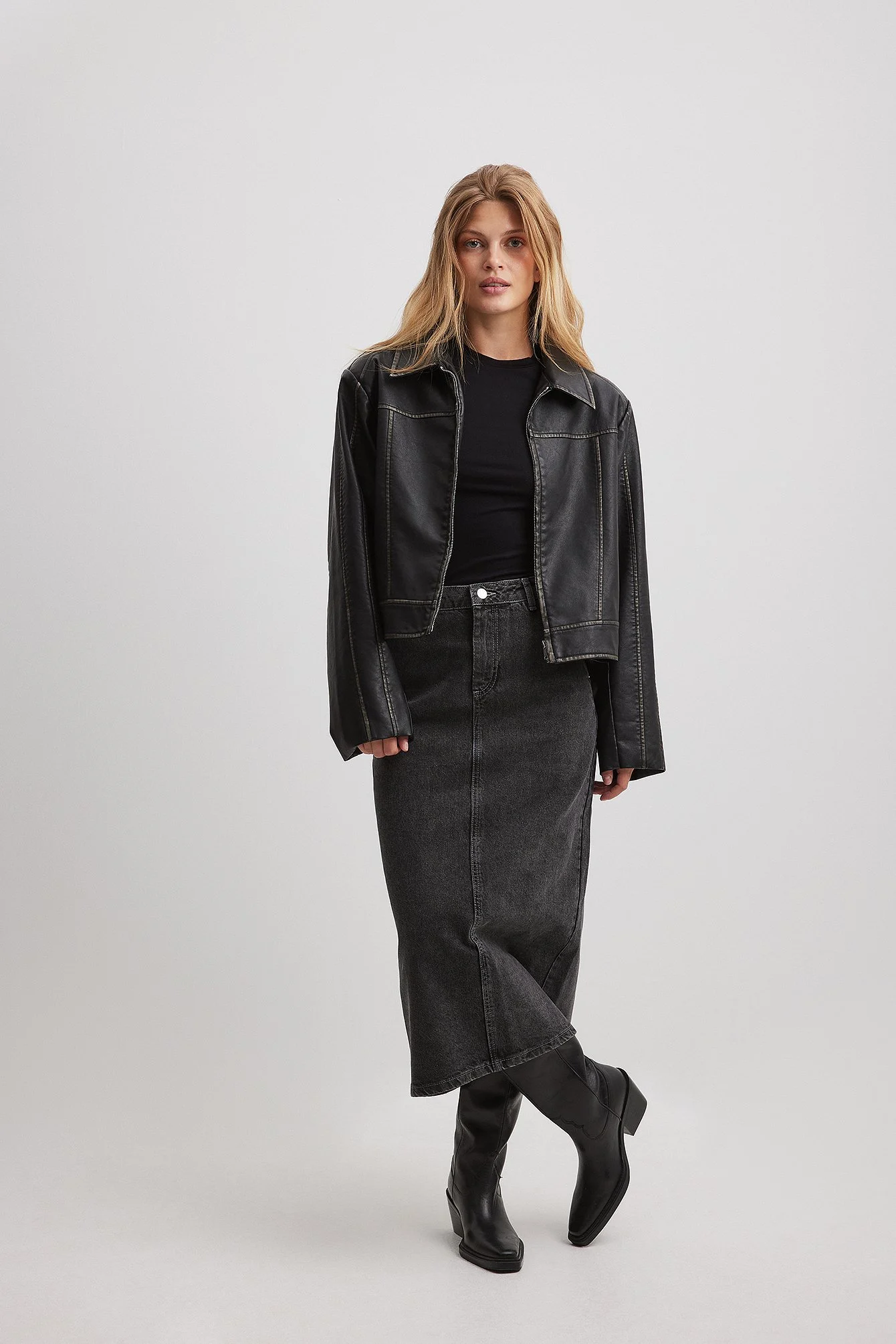 Midi-Jeansrock