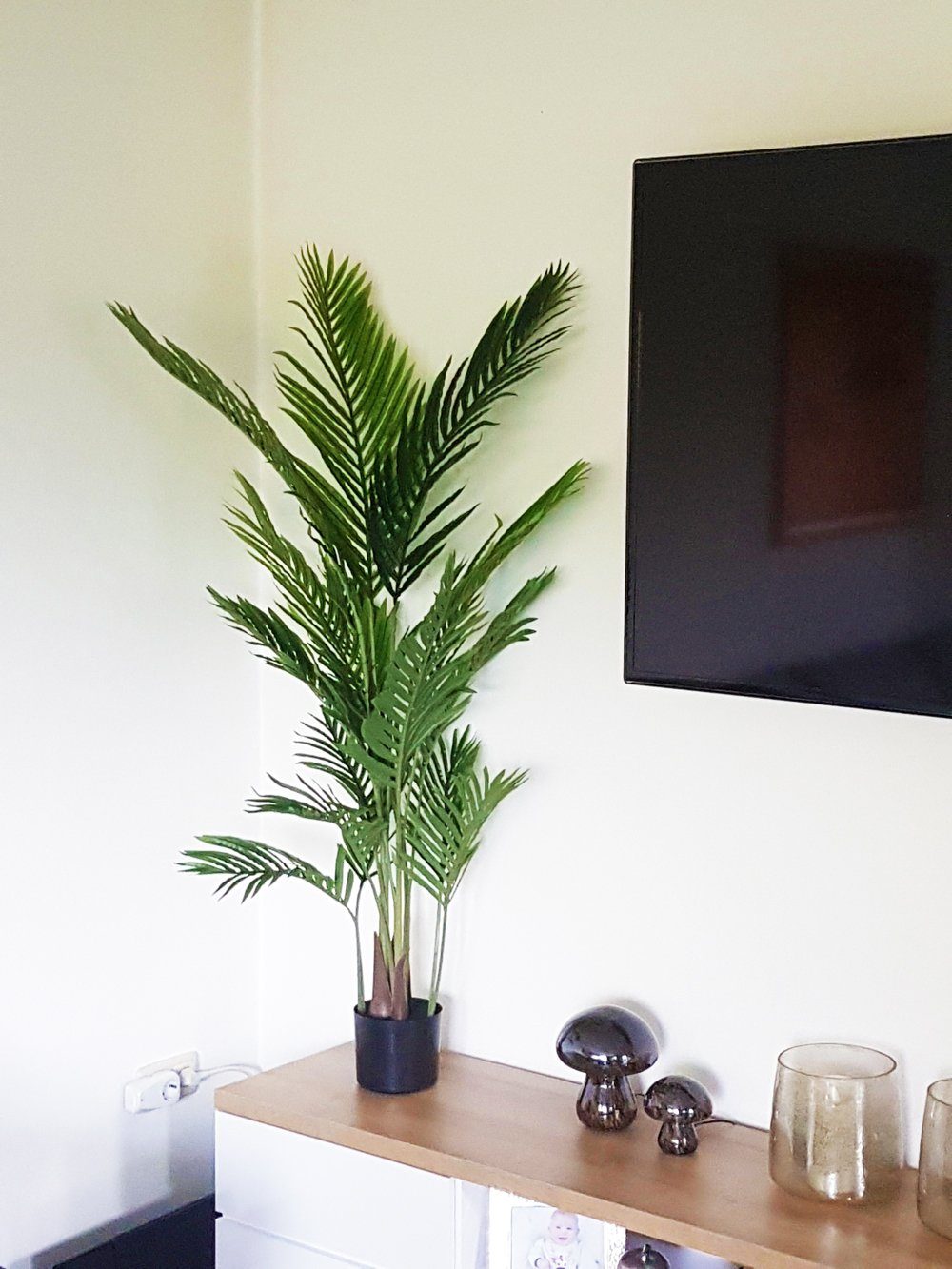 Kunstpalme künstliche Pflanze Palme, Arnusa, Höhe 140 cm, fertig im Topf