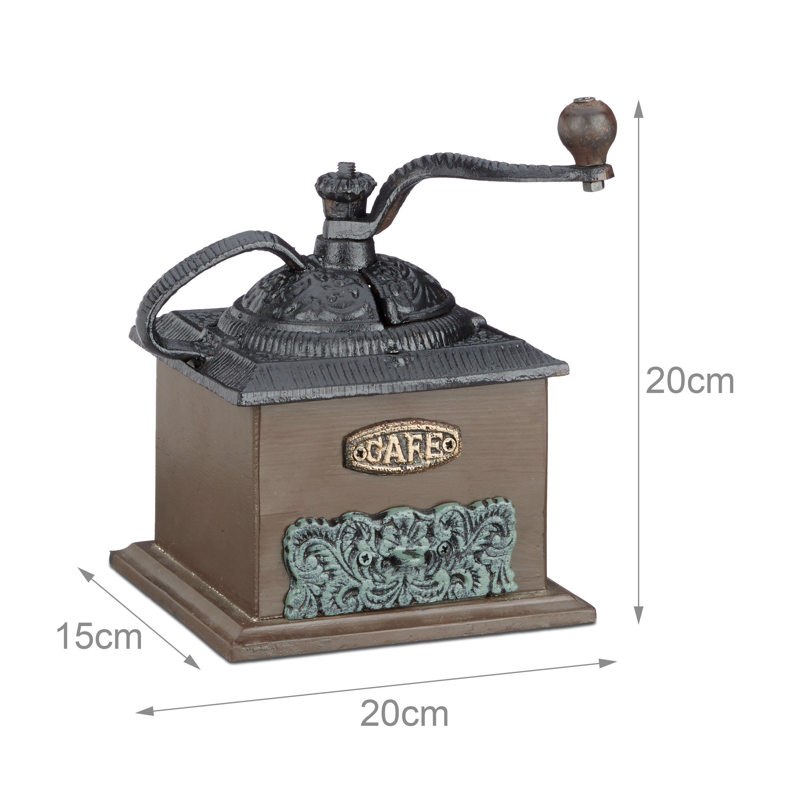 relaxdays Kaffeemühle Kaffeemühle Deko Vintage