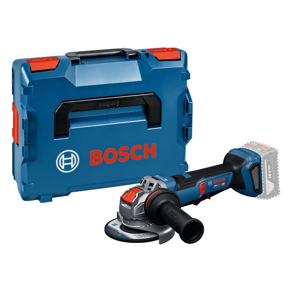 „Bosch Blue 06019N4400 GWX18V-11PS“ akumuliatorinis kampinis šlifuoklis be akumuliatoriaus ir įkroviklio L dėžutėje